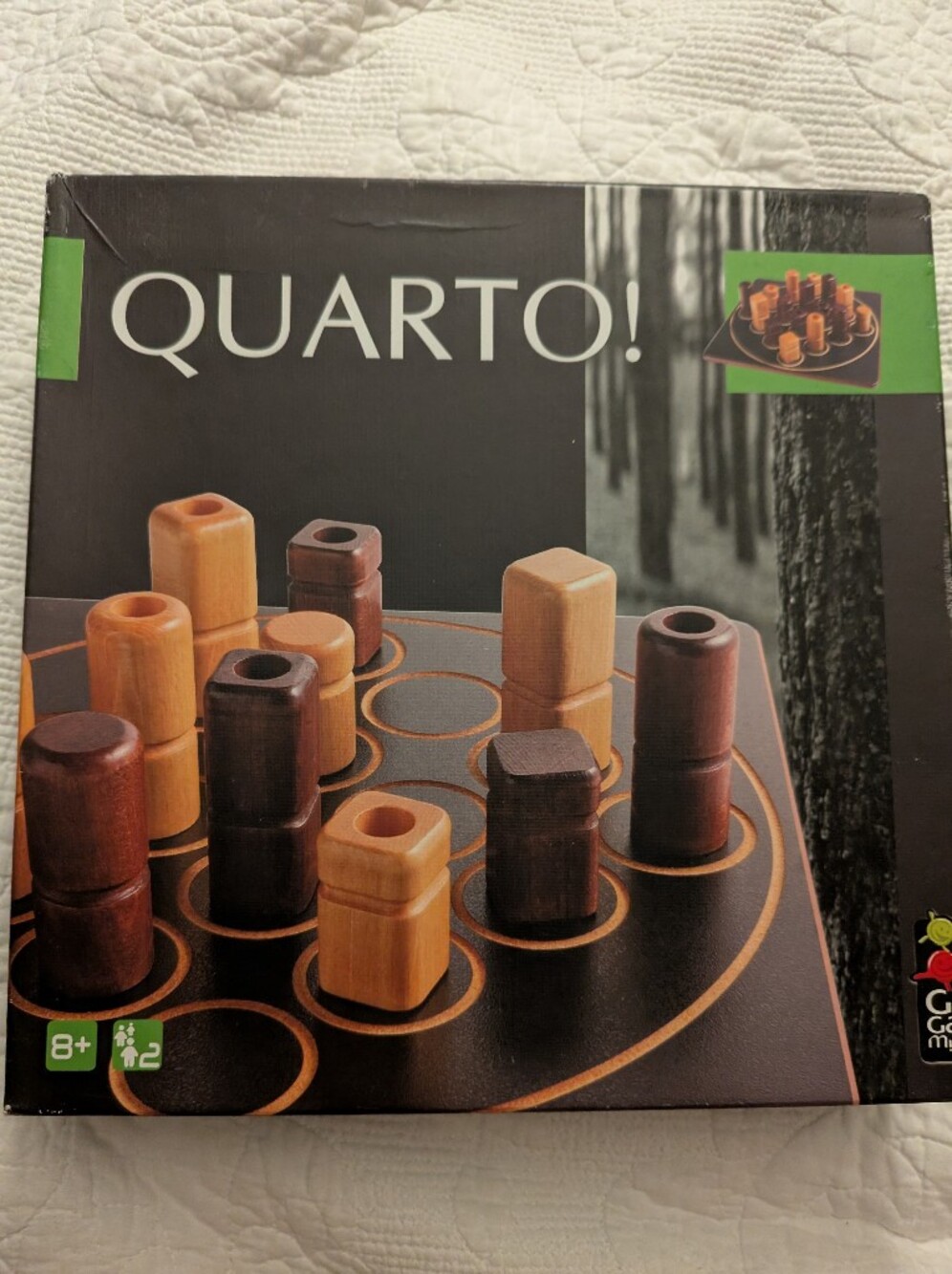 Gigamic Quarto Board Game Wooden Strategy Game Blaise Muller Award Winner